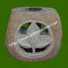 Granite Solar LED Lantern with Engraving Flower