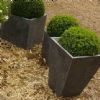 Blue Stone-Honed Flower Pot Blue Stone-Honed Flower Pot