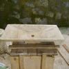 White Travertino Sink