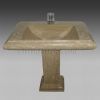 Stone Bathroom Sinks, Travertine Pedestal Sink (PS-08)