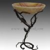 Stone Sink/Iron Stand with Ruby Onyx Sink (IS-02)