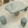 Carved Marble Stone Table And Flowerpot
