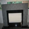 Stone Fireplace Shanxi Black Bushhammered