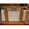 wood vein marble fireplace